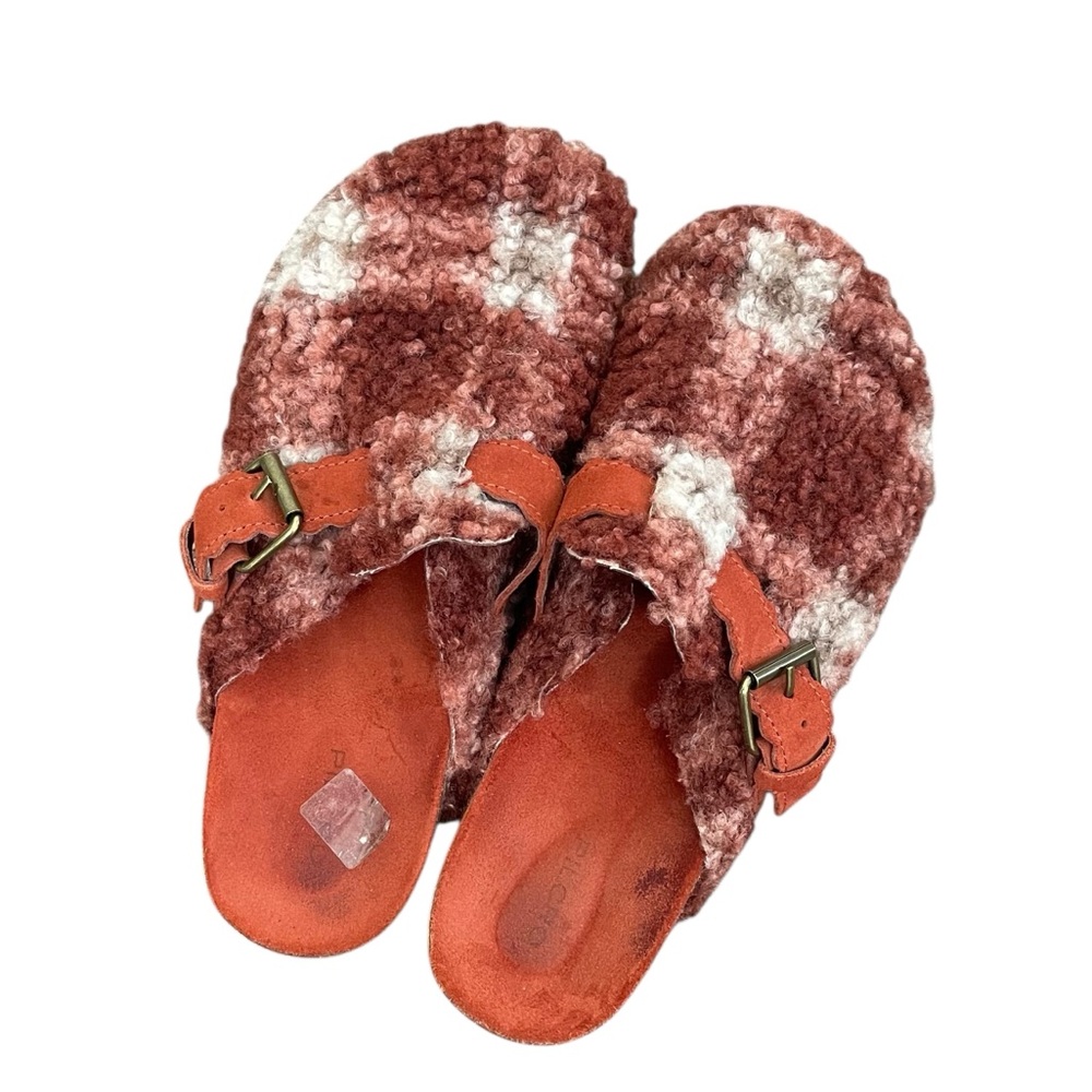 Anthropologie Pilcro Plaid Sherpa Clogs Size 9 - Picture 2 of 12